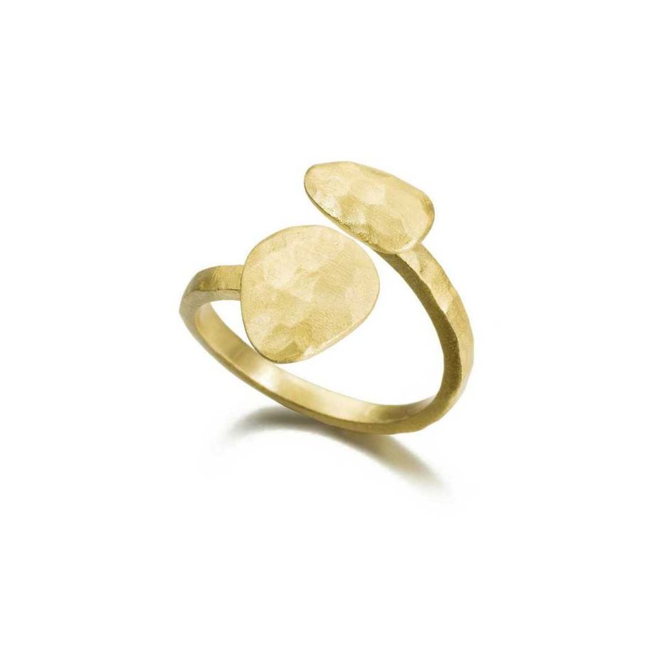 Anillo Esencial en Plata. Vermeil de oro de 18 quilates